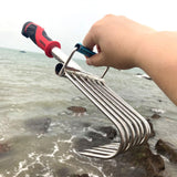 Maxbell Hand Rake Garden Tool Cultivator Garden Hand Rake for Lawn Yard Work Seaside