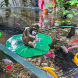 Maxbell Fishing Turtle Statue Artwork Resin Sculpture for Bedroom Living Room Indoor