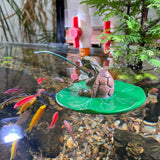 Maxbell Fishing Turtle Statue Artwork Resin Sculpture for Bedroom Living Room Indoor