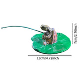 Maxbell Fishing Turtle Statue Artwork Resin Sculpture for Bedroom Living Room Indoor