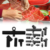 Maxbell 1 Set Kite Frame Connector Fixed Rods Angled and Straight Tee Connectors Set 4pcs
