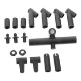 Maxbell 1 Set Kite Frame Connector Fixed Rods Angled and Straight Tee Connectors Set 17pcs