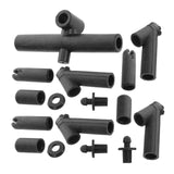 Maxbell 1 Set Kite Frame Connector Fixed Rods Angled and Straight Tee Connectors Set 17pcs