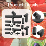 Maxbell 1 Set Kite Frame Connector Fixed Rods Angled and Straight Tee Connectors Set 17pcs