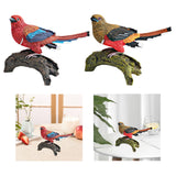 Maxbell Realistic Bird Figure Educational Toy Animal Figure for Desktop Balcony Yard Red Head