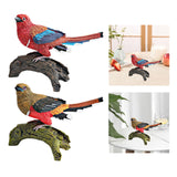 Maxbell Realistic Bird Figure Educational Toy Animal Figure for Desktop Balcony Yard Red Head