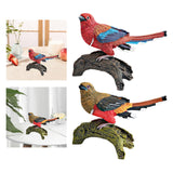 Maxbell Realistic Bird Figure Educational Toy Animal Figure for Desktop Balcony Yard Red Head