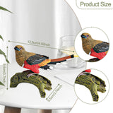 Maxbell Realistic Bird Figure Educational Toy Animal Figure for Desktop Balcony Yard Khaki Head