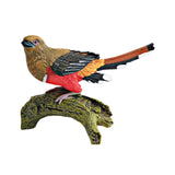Maxbell Realistic Bird Figure Educational Toy Animal Figure for Desktop Balcony Yard Khaki Head