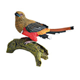 Maxbell Realistic Bird Figure Educational Toy Animal Figure for Desktop Balcony Yard Khaki Head