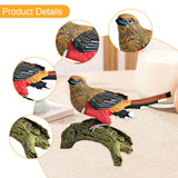 Maxbell Realistic Bird Figure Educational Toy Animal Figure for Desktop Balcony Yard Khaki Head