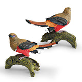 Maxbell Realistic Bird Figure Educational Toy Animal Figure for Desktop Balcony Yard Khaki Head