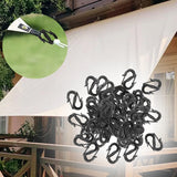 Maxbell 50x Keychain Clips Buckles Double Head Hooks for Awning Fixed Outdoor Travel