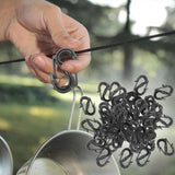 Maxbell 50x Keychain Clips Buckles Double Head Hooks for Awning Fixed Outdoor Travel