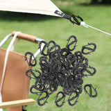 Maxbell 50x Keychain Clips Buckles Double Head Hooks for Awning Fixed Outdoor Travel