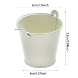 Maxbell 5x Galvanized Metal Buckets Container Rustic Party Favors Sturdy Ice Buckets White