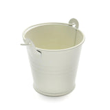 Maxbell 5x Galvanized Metal Buckets Container Rustic Party Favors Sturdy Ice Buckets White