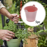 Maxbell 5x Galvanized Metal Buckets Container Rustic Party Favors Sturdy Ice Buckets Pink