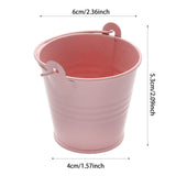 Maxbell 5x Galvanized Metal Buckets Container Rustic Party Favors Sturdy Ice Buckets Pink