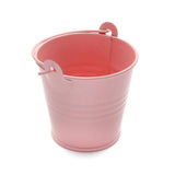 Maxbell 5x Galvanized Metal Buckets Container Rustic Party Favors Sturdy Ice Buckets Pink