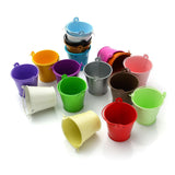 Maxbell 5x Galvanized Metal Buckets Container Rustic Party Favors Sturdy Ice Buckets Pink