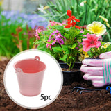 Maxbell 5x Galvanized Metal Buckets Container Rustic Party Favors Sturdy Ice Buckets Pink