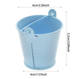 Maxbell 5x Galvanized Metal Buckets Container Rustic Party Favors Sturdy Ice Buckets Blue