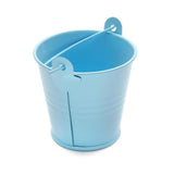 Maxbell 5x Galvanized Metal Buckets Container Rustic Party Favors Sturdy Ice Buckets Blue