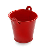 Maxbell 5x Galvanized Metal Buckets Container Rustic Party Favors Sturdy Ice Buckets Red