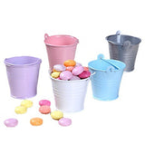Maxbell 5x Galvanized Metal Buckets Container Rustic Party Favors Sturdy Ice Buckets Red