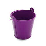 Maxbell 5x Galvanized Metal Buckets Container Rustic Party Favors Sturdy Ice Buckets Purple
