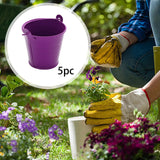 Maxbell 5x Galvanized Metal Buckets Container Rustic Party Favors Sturdy Ice Buckets Purple