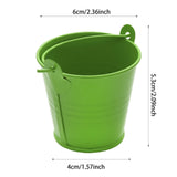 Maxbell 5x Galvanized Metal Buckets Container Rustic Party Favors Sturdy Ice Buckets Green