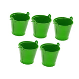 Maxbell 5x Galvanized Metal Buckets Container Rustic Party Favors Sturdy Ice Buckets Green