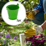 Maxbell 5x Galvanized Metal Buckets Container Rustic Party Favors Sturdy Ice Buckets Green