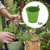 Maxbell 5x Galvanized Metal Buckets Container Rustic Party Favors Sturdy Ice Buckets Green