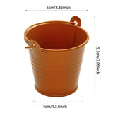 Maxbell 5x Galvanized Metal Buckets Container Rustic Party Favors Sturdy Ice Buckets Orange