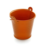 Maxbell 5x Galvanized Metal Buckets Container Rustic Party Favors Sturdy Ice Buckets Orange
