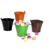 Maxbell 5x Galvanized Metal Buckets Container Rustic Party Favors Sturdy Ice Buckets Yellow