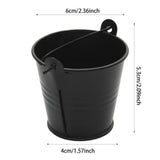 Maxbell 5x Galvanized Metal Buckets Container Rustic Party Favors Sturdy Ice Buckets Black