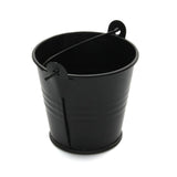 Maxbell 5x Galvanized Metal Buckets Container Rustic Party Favors Sturdy Ice Buckets Black