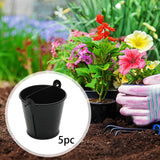 Maxbell 5x Galvanized Metal Buckets Container Rustic Party Favors Sturdy Ice Buckets Black