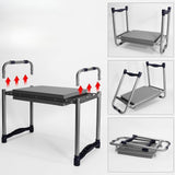 Maxbell Garden Kneeler and Seat Portable Gifts Gardening Stool for Mom Seniors Women Gray