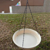 Maxbell Bird Feeder Dish with Chain Hanging Bird Bath for Outside Parrot Hummingbird