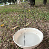 Maxbell Bird Feeder Dish with Chain Hanging Bird Bath for Outside Parrot Hummingbird