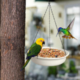 Maxbell Bird Feeder Dish with Chain Hanging Bird Bath for Outside Parrot Hummingbird