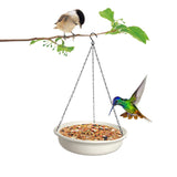 Maxbell Bird Feeder Dish with Chain Hanging Bird Bath for Outside Parrot Hummingbird