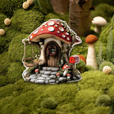 Maxbell Yard Garden Stake Acrylic Mushroom House Yard Sign for Flower Bed Lawn Patio