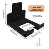 Maxbell Lawn Trimmer Stand Wall Mounted Multiuse Organizer for Household Garage Mops Black