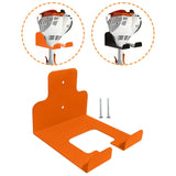 Maxbell Lawn Trimmer Stand Wall Mounted Multiuse Organizer for Household Garage Mops Orange